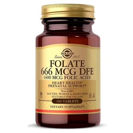 Solgar Folate 666 MCG DFE (400 mcg Folic Acid)