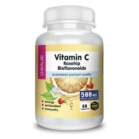 Витамин С + шиповник + биофлавоноидыChikalab Vitamin C Rosehip Bioflavonoids