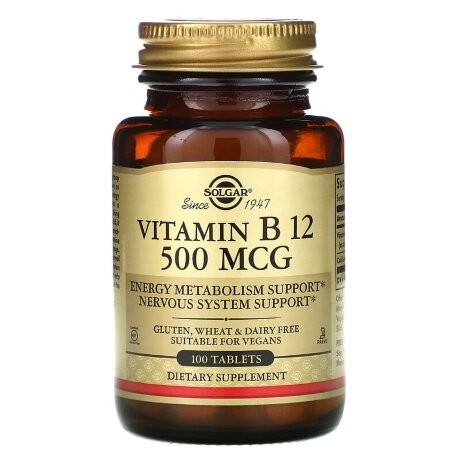 Solgar Vitamin B12 500 mcg tablets